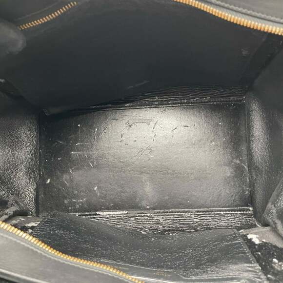 CELINE Trapeze Leather Suede Handbag Shoulder Bag Navy Gray Women's B4 - Picture 14 of 16